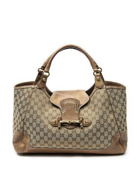 Gucci Large Shape New Pelham Brown Beige GG Canvas